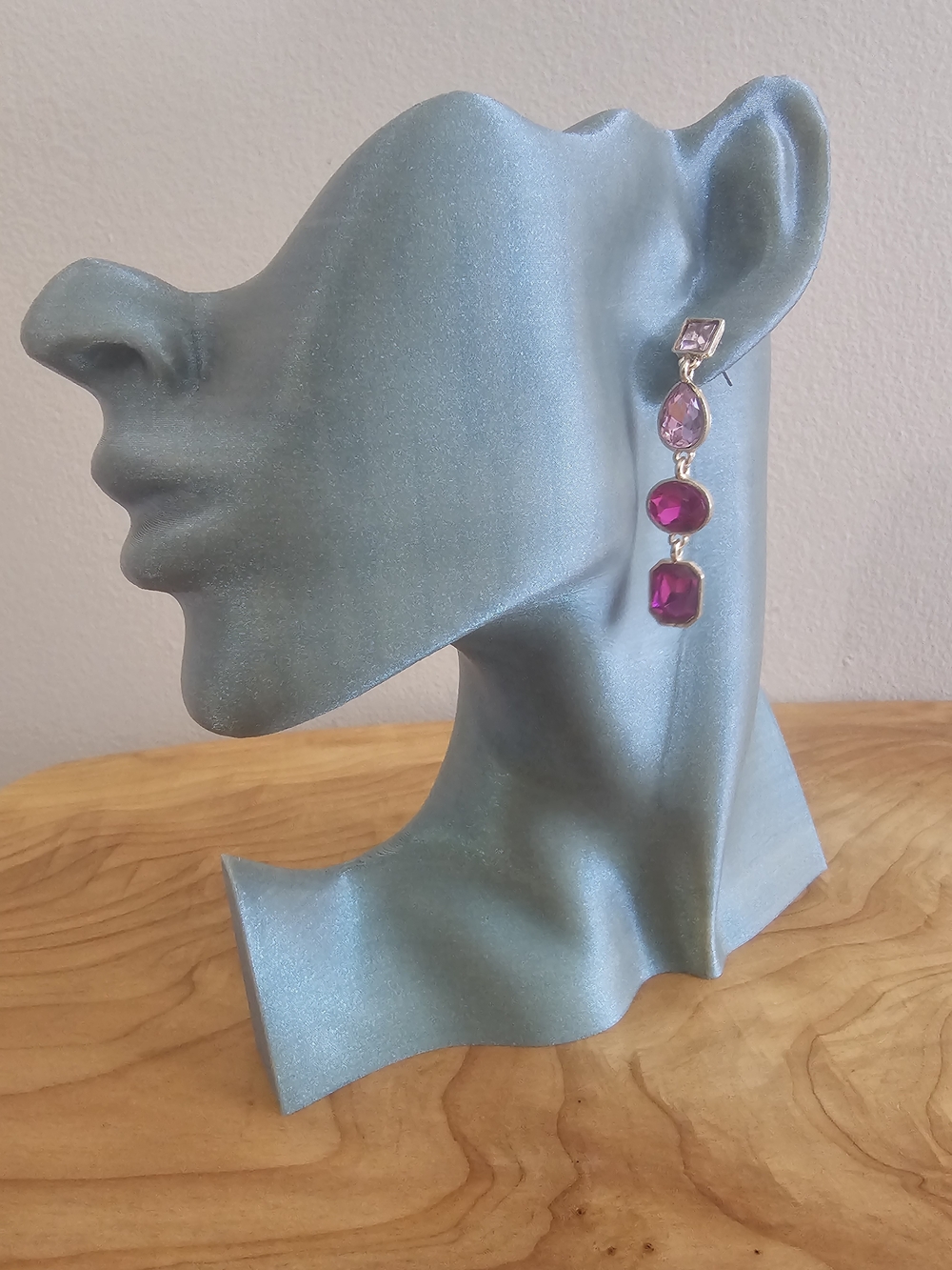 Elegant Pink Ombre Drop Earrings - Picture 2 of 5